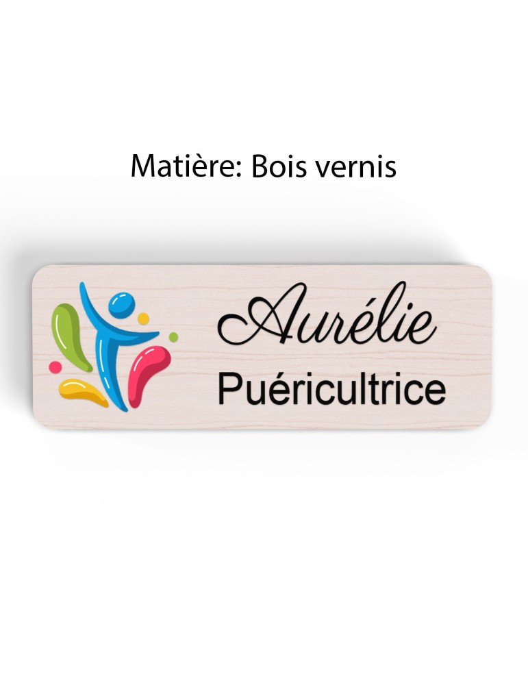 Badge Petite Enfance Personnalisé - Professionnel Crèche, Puéricultrice, Animatrice