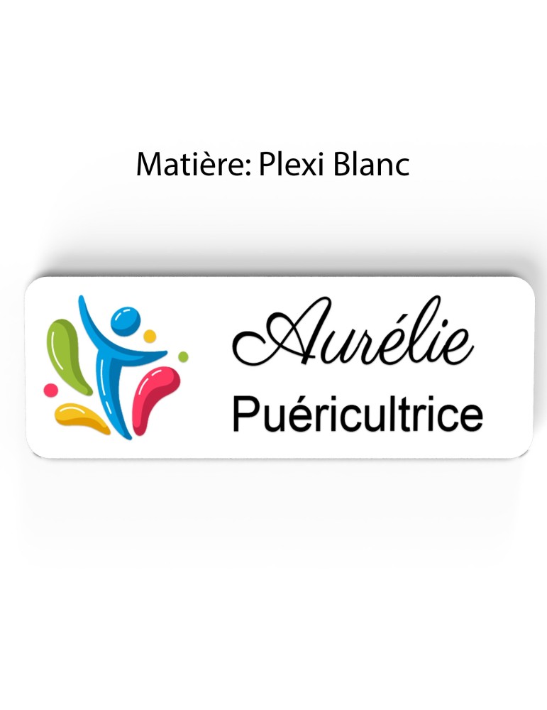 Badge Petite Enfance Personnalisé - Professionnel Crèche, Puéricultrice, Animatrice