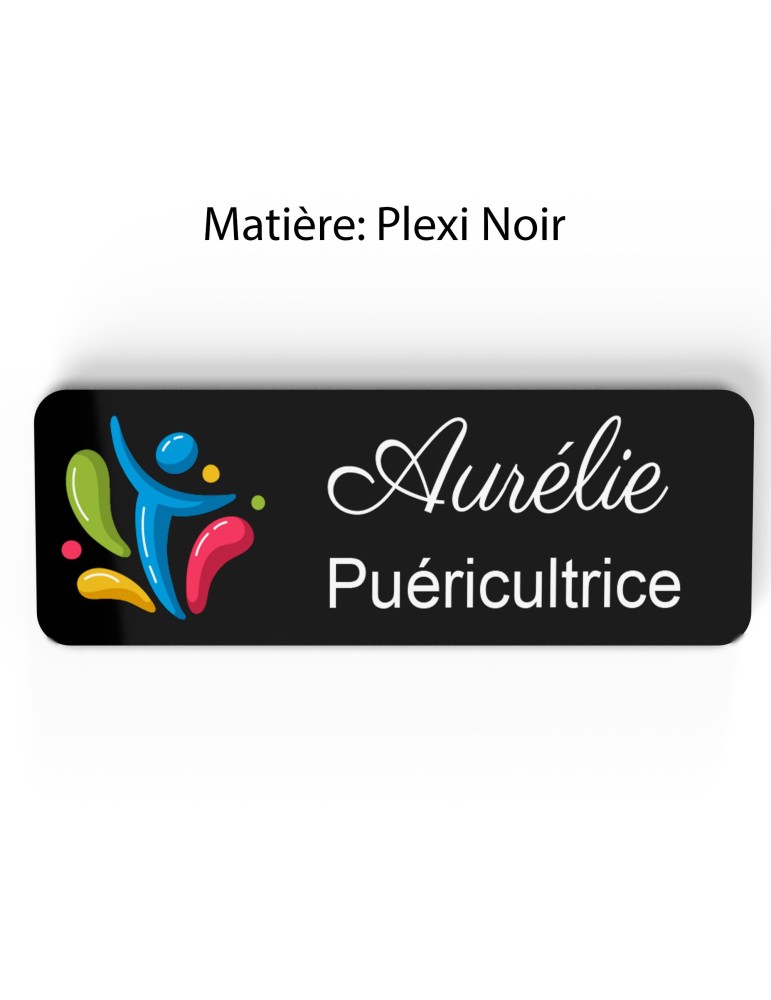 Badge Petite Enfance Personnalisé - Professionnel Crèche, Puéricultrice, Animatrice