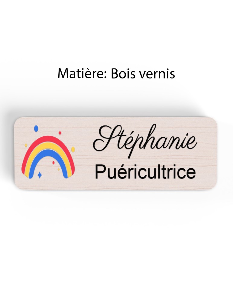 Badge Petite Enfance Personnalisé - Professionnel Crèche, Puéricultrice, Animatrice