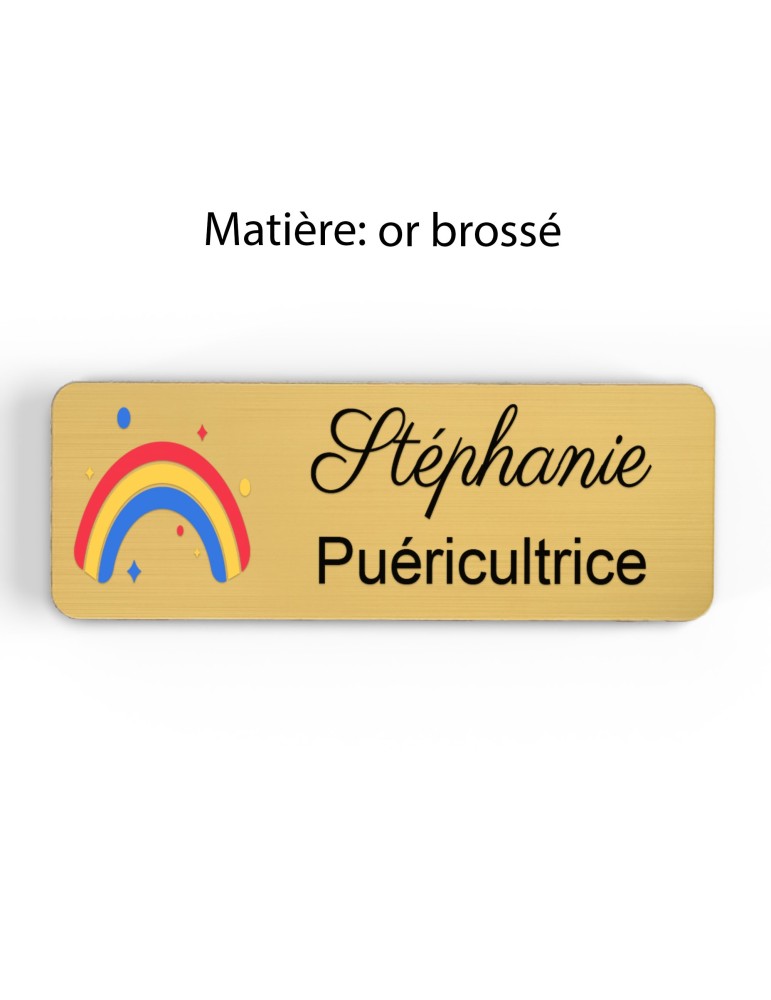 Badge Petite Enfance Personnalisé - Professionnel Crèche, Puéricultrice, Animatrice