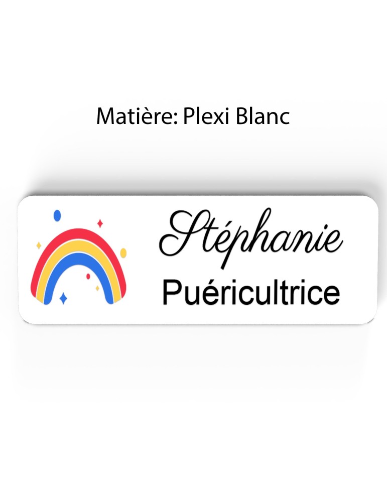 Badge Petite Enfance Personnalisé - Professionnel Crèche, Puéricultrice, Animatrice