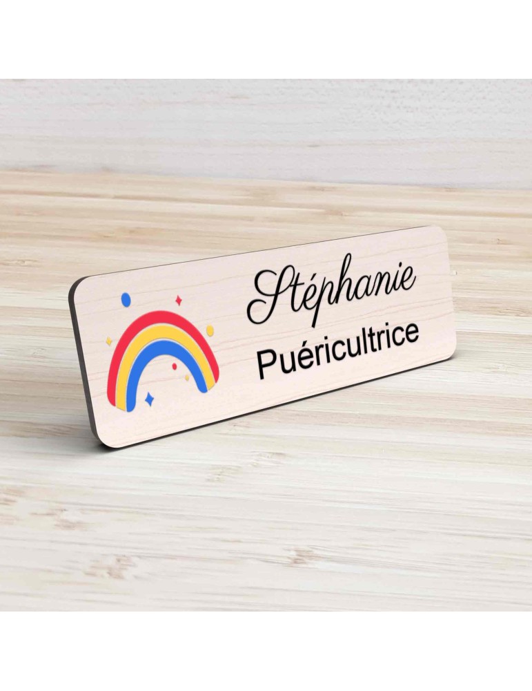 Badge Petite Enfance Personnalisé - Professionnel Crèche, Puéricultrice, Animatrice