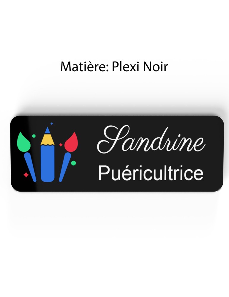 Badge Petite Enfance Personnalisé - Professionnel Crèche, Puéricultrice, Animatrice