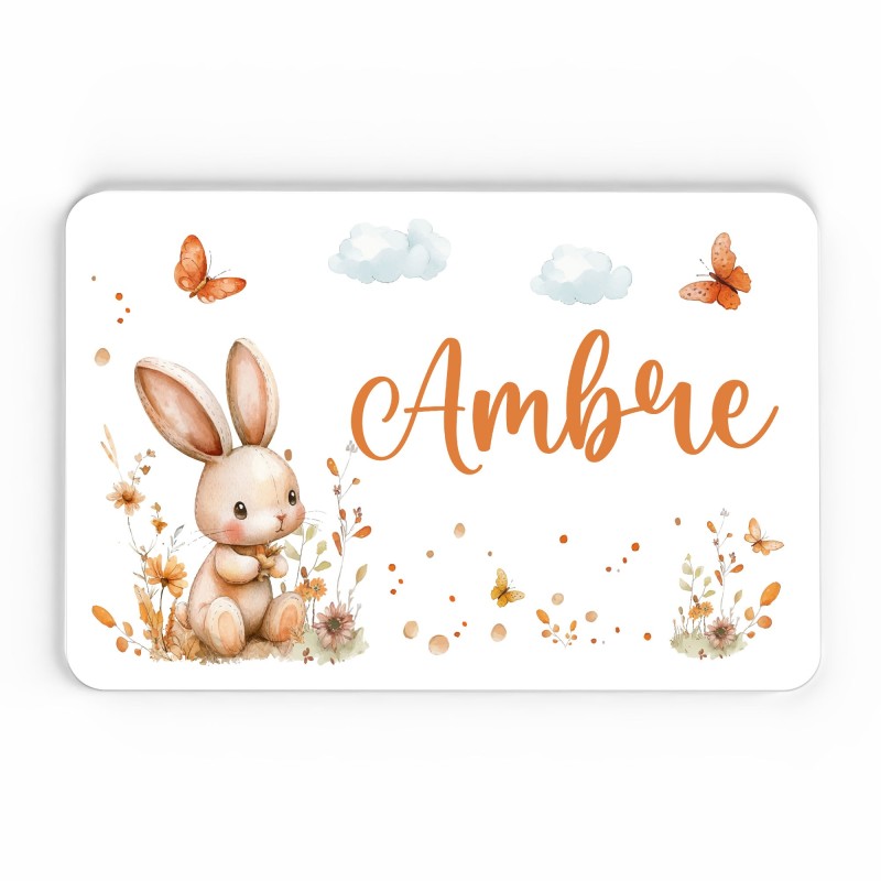 Plaque décorative Personnalisable intérieur extérieur thème lapin nature