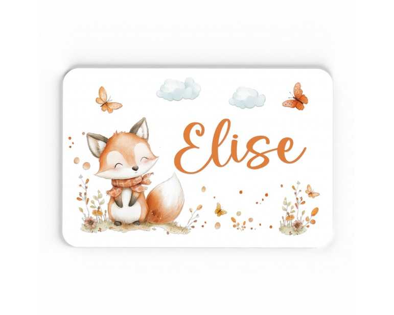 Plaque décorative Personnalisable intérieur extérieur thème renard nature