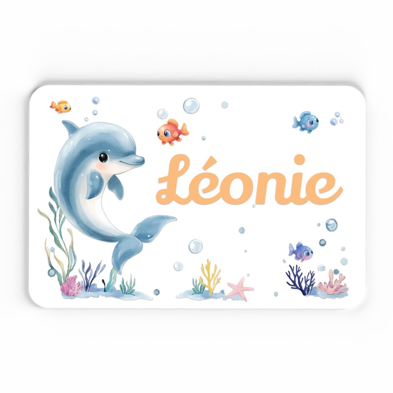 Plaque décorative Personnalisable intérieur extérieur thème mer dauphin