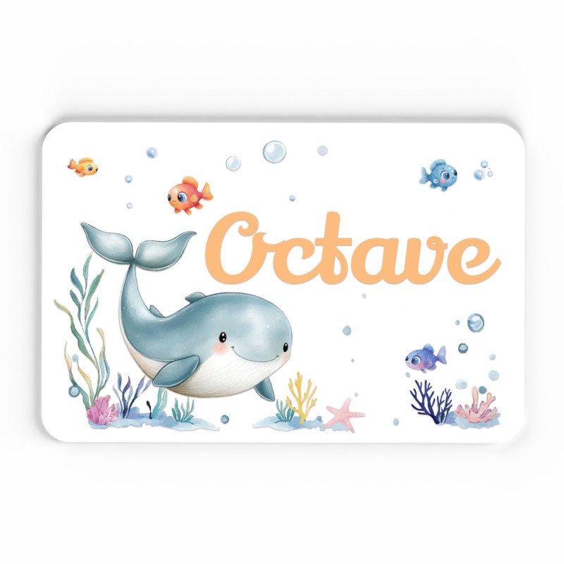 Plaque décorative Personnalisable intérieur extérieur thème mer baleine
