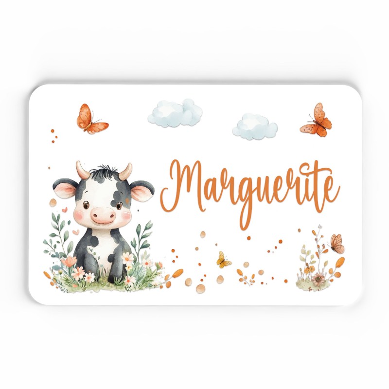 Plaque décorative Personnalisable intérieur extérieur thème ferme vache