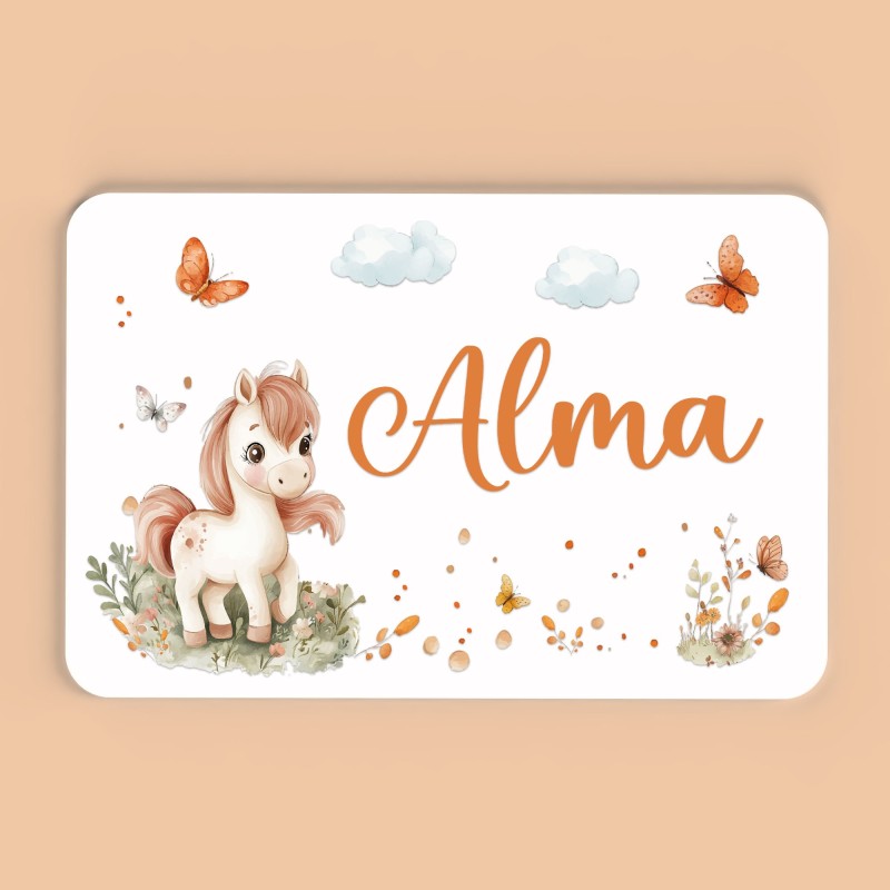 Plaque décorative Personnalisable intérieur extérieur thème ferme cheval poney, plaque de porte ou autre support