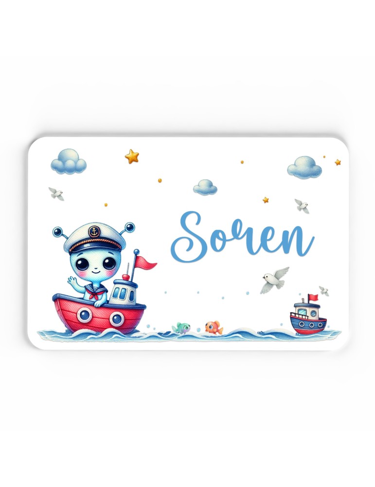 Plaque décorative Personnalisable intérieur extérieur thème mer Extraterrestre bateau