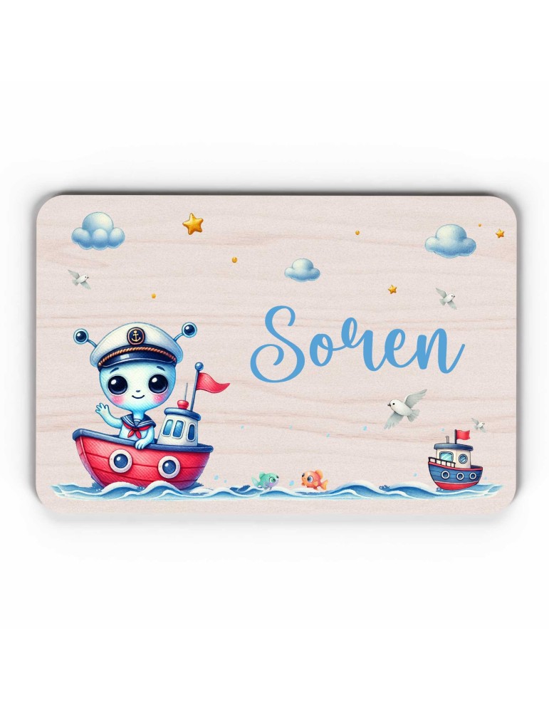 Plaque décorative Personnalisable intérieur extérieur thème mer Extraterrestre bateau, plaque de porte ou autre support