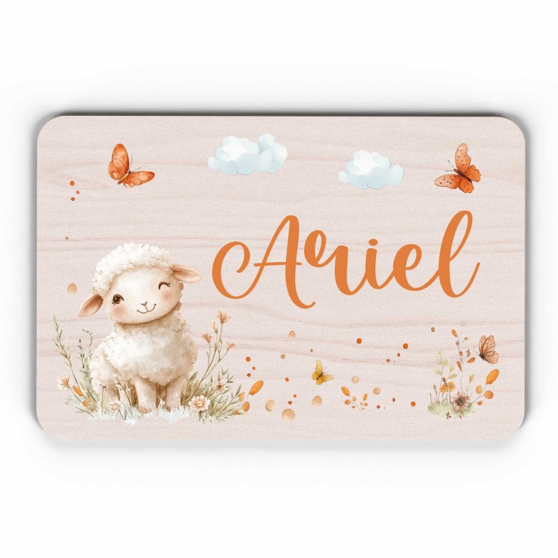 Plaque décorative Personnalisable intérieur extérieur thème ferme mouton, plaque de porte ou autre support