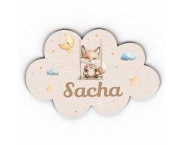 Plaque décorative Personnalisable intérieur extérieur thème nuage renard