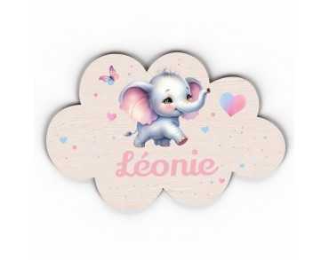 Plaque décorative Personnalisable interieur exterieur thème nuage éléphant