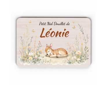 Pancarte de Chambre Personnalisée Décoration Unique pour Enfant et Bébé biche