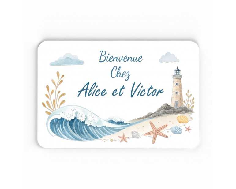 🌊 Pancarte de Bienvenue Personnalisée – Parfait pour une décoration bord de mer ! 🏡