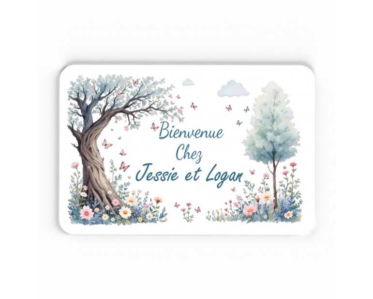 🌿 Pancarte de Bienvenue Personnalisée – Un accueil chaleureux et naturel ! 🏡