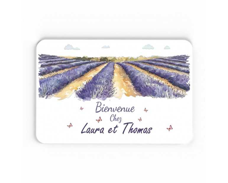 💜 Pancarte de Bienvenue Personnalisée – Un charme provençal pour votre entrée ! 🌿