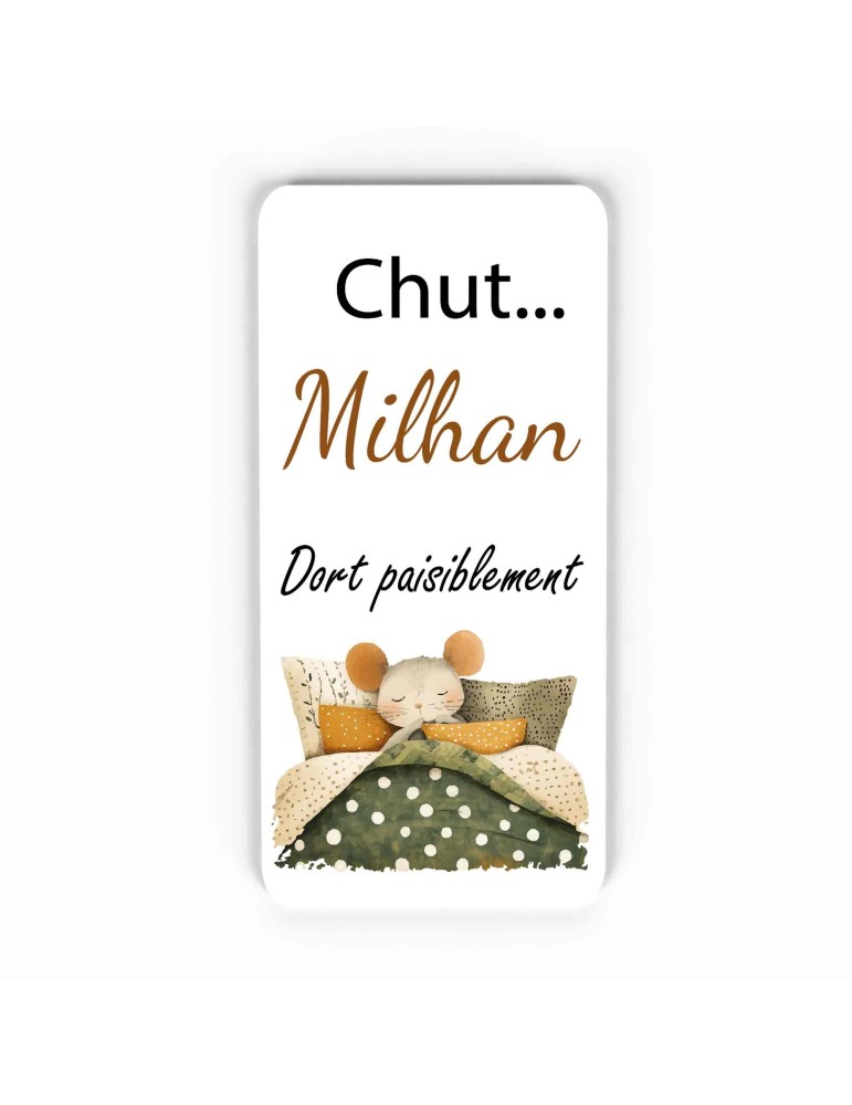 Plaque de porte personnalisée – Idéale pour signaler un espace calme ou une chambre d’enfant !