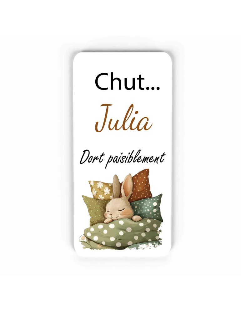 Plaque de porte personnalisée – Idéale pour signaler un espace calme ou une chambre d’enfant !
