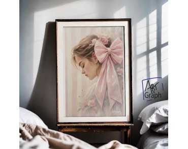 Affiche Numérique Portrait Féminin Romantique