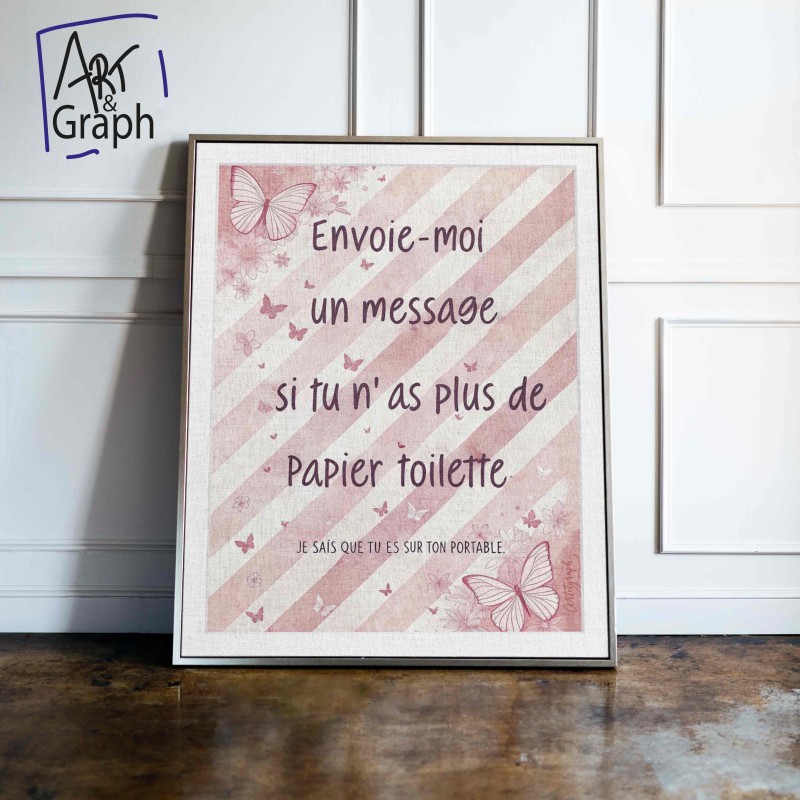 Affiche Numérique Humour Toilette