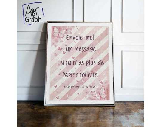 Affiche Numérique Humour Toilette