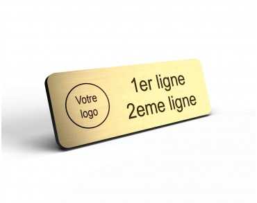 Badge Or brossé Acrylique personnalisable 70X25mm