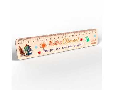 Règle en Bois Personnalisée – Cadeau Unique pour Maîtresse, Maître, ATSEM