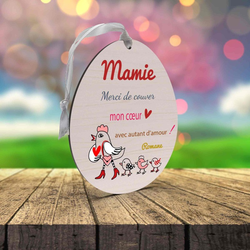 Cadeau personnalisé en bois, Suspension ou Magnet, Maman, Mamie, Nounou, Idée-cadeau fête des Mères