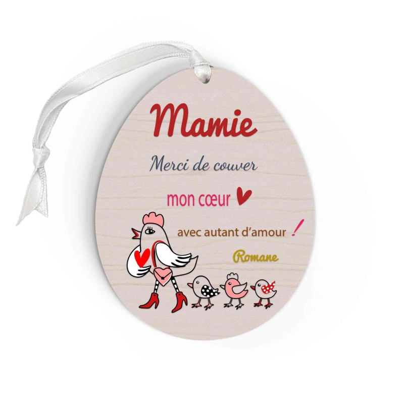 Cadeau personnalisé en bois, Suspension ou Magnet, Maman, Mamie, Nounou, Idée-cadeau fête des Mères