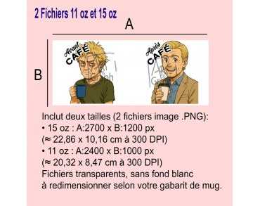 Illustration Digital Sublimation mug tasse humour homme blond