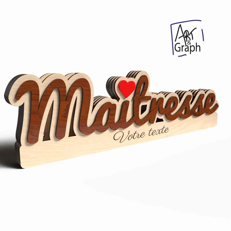 Décoration cadeau maitresse Fichier numérique Porte-photos & crayons texte personnalisé