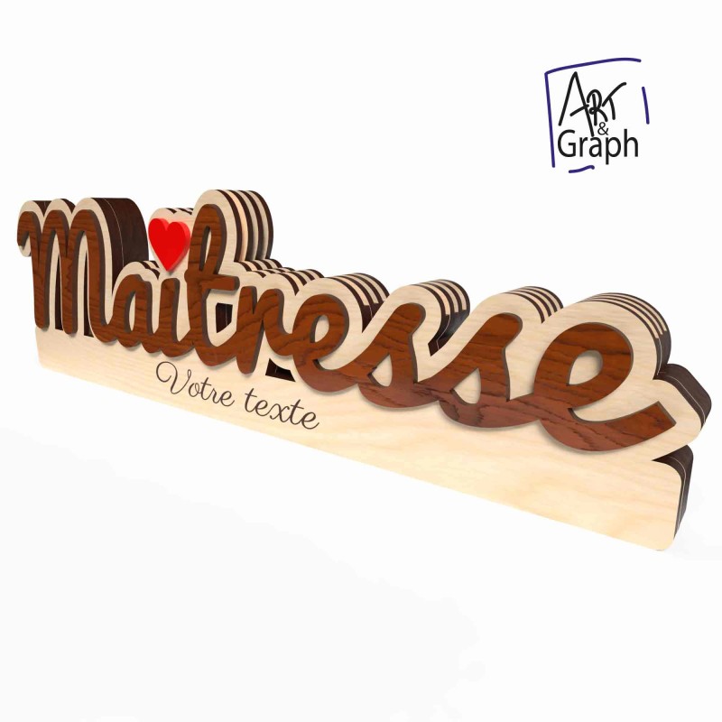 Décoration cadeau maitresse Fichier numérique Porte-photos & crayons texte personnalisé