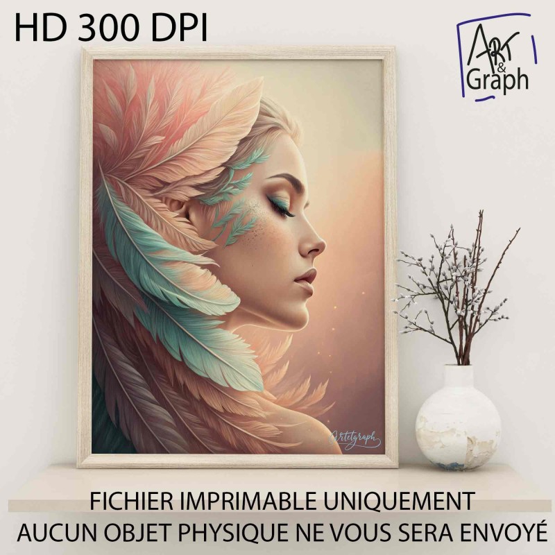 Affiche Numérique Portrait Féminin