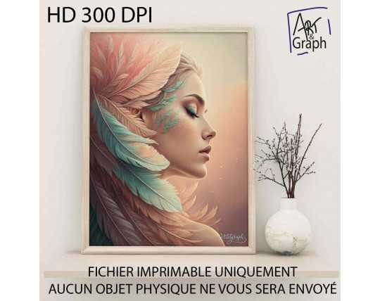 Affiche Numérique Portrait Féminin