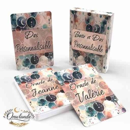 Oracle Lenormand Aquarelle – Jeu de 36 cartes personnalisable – Dos avec prénom – Oraclande