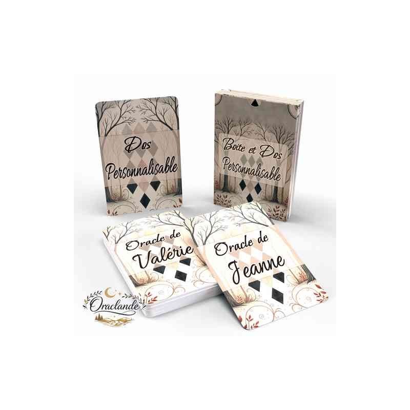 Oracle Lenormand Brumes – Jeu de 36 cartes personnalisable – Dos avec prénom – Oraclande