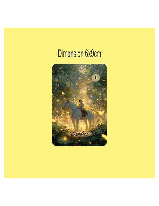 Oracle Lenormand Enchanté – Jeu de 36 cartes personnalisable – Dos avec prénom – Oraclande