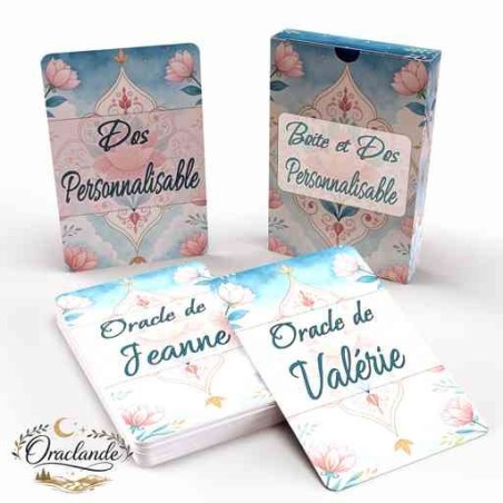 Oracle Lenormand Elégance – Jeu de 36 cartes personnalisable – Dos avec prénom – Oraclande