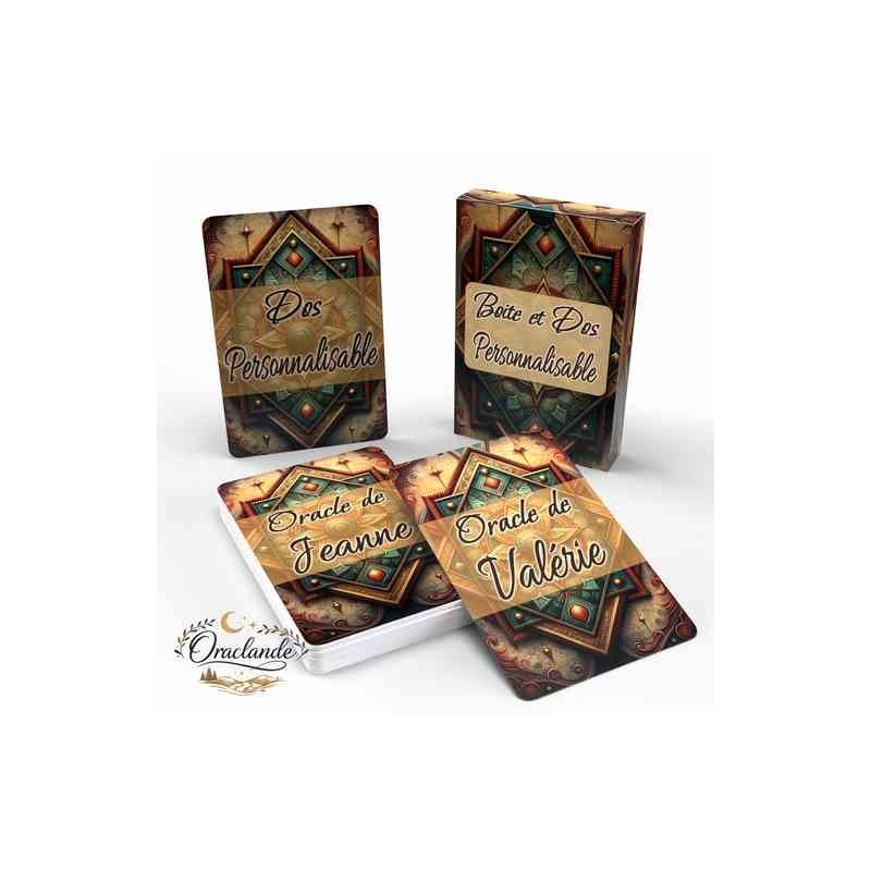Oracle Lenormand Cosmos – Jeu de 36 cartes personnalisable – Dos avec prénom – Oraclande