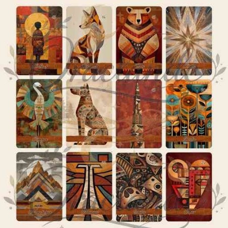 Oracle Lenormand Ancestral – Jeu de 36 cartes personnalisable – Dos avec prénom – Oraclande