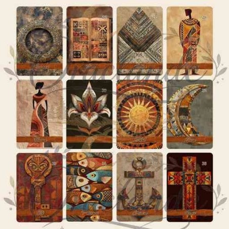 Oracle Lenormand Ancestral – Jeu de 36 cartes personnalisable – Dos avec prénom – Oraclande
