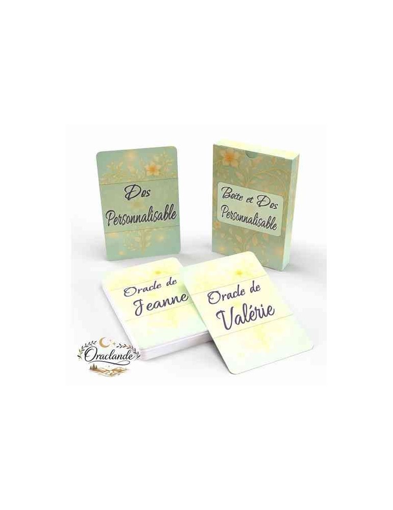 Oracle Lenormand Poétique – Jeu de 36 cartes personnalisable – Dos avec prénom – Oraclande