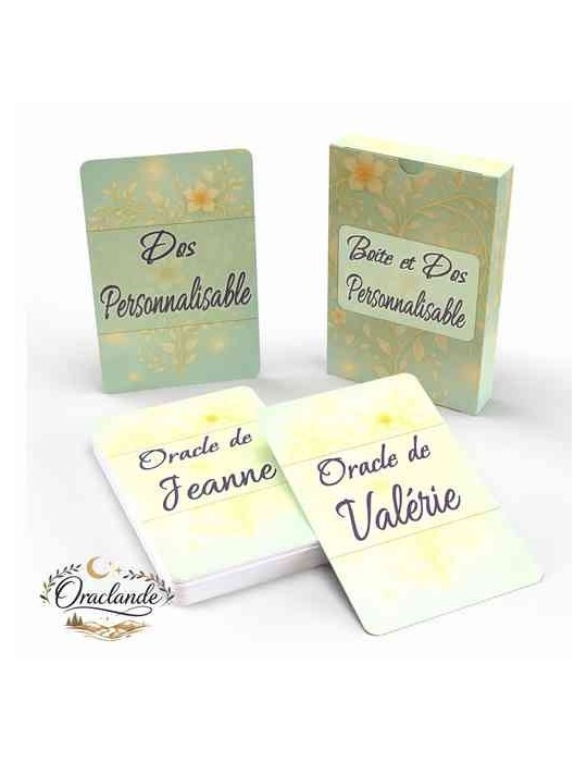 Oracle Lenormand Poétique – Jeu de 36 cartes personnalisable – Dos avec prénom – Oraclande