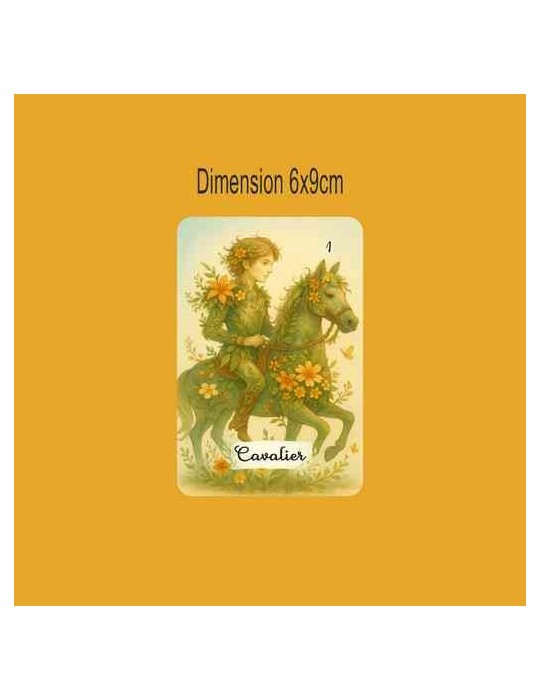 Oracle Lenormand Floral – Jeu de 36 cartes personnalisable – Dos avec prénom – Oraclande