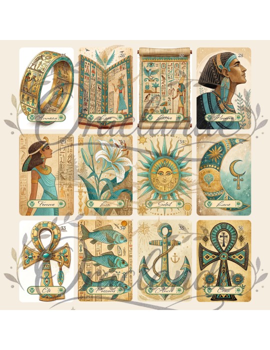 Oracle Lenormand Origine – Jeu de 36 cartes personnalisable – Dos avec prénom – Oraclande