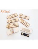 Badge en bois pharmacie personnalisé