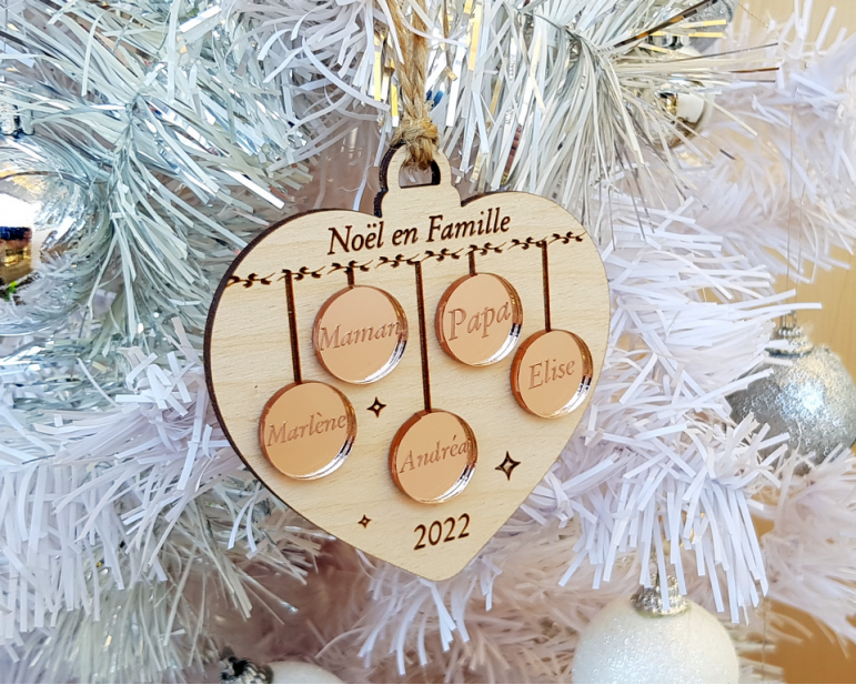 Décoration Noël- Cerf noël en famille